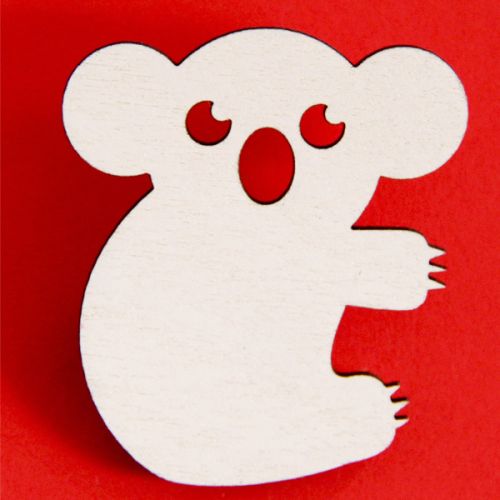 Kate the Koala Wooden Brooch