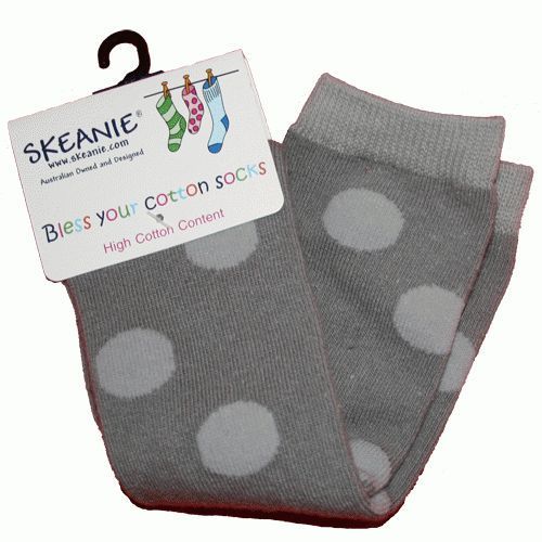 Knee High Grey Dot Socks (Size 1-2y)