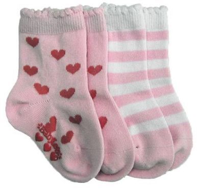 Love Bug Socks - 2 pair  (Sizes up to 4 years)