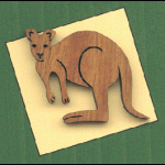 Kangaroo Blackwood Brooch - Great Aussie Gift