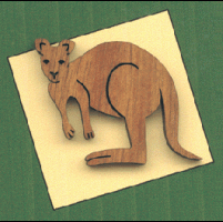 Kangaroo Blackwood Brooch - Great Aussie Gift