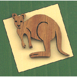 Kangaroo Blackwood Brooch - Great Aussie Gift