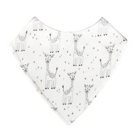 Mister Fly Grey Giraffe Dribble Bib - Cream