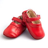 SKEANIE Mary Janes - Leather Soft Sole - Red (only large left)