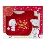 MTY: CHRISTMAS WRIST RATTLE AND BIB SET 