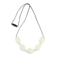 MummaBubba Jewellery - Chew Necklace - Large Tulip Beads - White