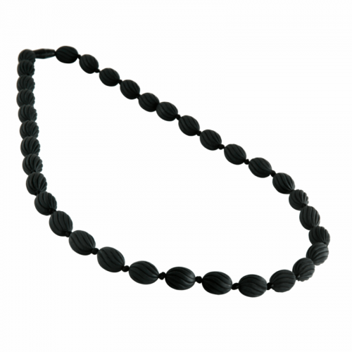 MummaBubba Jewellery - Breastfeeding Necklace - Audrey - Black with Black cord
