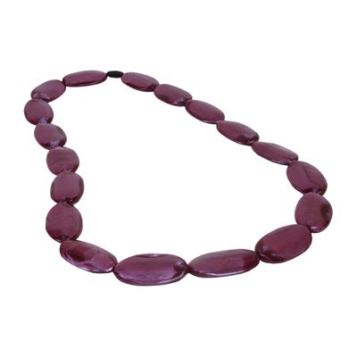 MummaBubba Jewellery - Teething Necklace - Alice - Plum Swirl