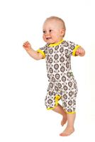 Nosh Organics - Monkey Romper Yellow - (only size 3-4 left)