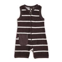 Nosh Organics - Terry One Piece - Dark Clay (Size 3 months to 6 years)