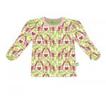 Nosh Organics - Giraffe Pink/Green Long Sleeve T-Shirt - 100% organic cotton (only 9-12 mths left)