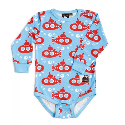 Nosh Organics - Submarine Onsie/Bodysuit - L/Sleeve (sizes 9 months to 2 years)