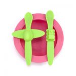 Oogaa Green and Green - Pink Meal Time Set