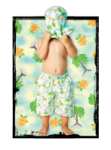 Wave Rat Vintage Palm Allover Print Boardshorts (sizes 3 & 4)