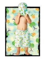 Wave Rat Vintage Palm Allover Print Boardshorts (sizes 3 & 4)