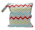 Pat a Cake Baby Small Wet Bag No Pockets - Zoom Zoom Chevron