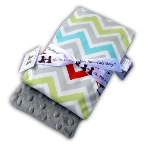 Pat a Cake Zoom Zoom Chevron Burp Cloth Set