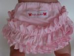 Frilly Tushies - Pink on Pink  Nappy Cover (only Size 2 left)
