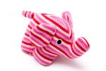 Knitted Elephant W/Rattle Pink