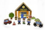 Police Playset with Metal Latch