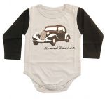 Vintage Car -Long Sleeve Organic Cotton Romper by Quince 