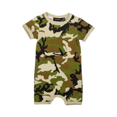Baby Army Fatigue Playsuit (Size: 0-24mths)