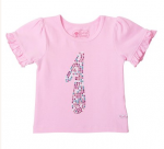 1st Birthday Pink Ruffled Tee