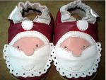 Christmas-Santa Baby Soft Sole Shoes - Leather 