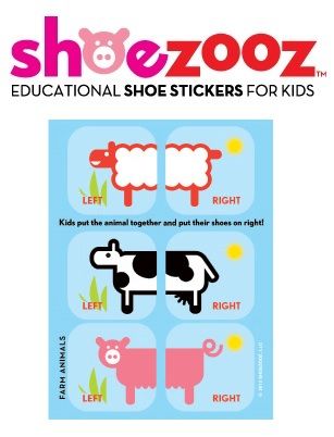 Shoezooz Shoe Stickers - Farm Animals