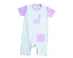 Silkberry Baby -Bamboo Shortsleeve Romper Cotton Candy Giraffe (only 3-6mths left)