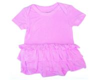 Silkberry Baby - Bamboo Ruffle Dress Onesie - Cotton Candy