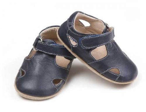 SKEANIE Sunday Sandals- Soft Sole Baby Shoes - Navy (only small left)
