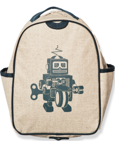 So Young Toddler Backpack  - Grey Robot