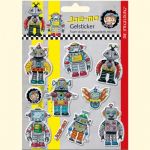 Metallic Foam Stickers Robots Joe-Mo 