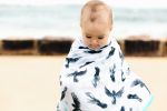 Tully and Koh Black Cockatoo Swaddle - Organic Cotton