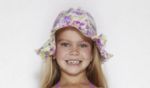 Cupid Girl Washed Floral Frill Hat (last one Size 4)