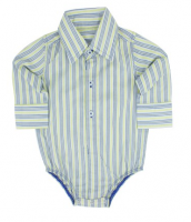 Rugged Butts Yuri Striped Button-Up Bodysuit