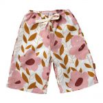 Zebi Baby Pink Floral Linen Lounge Pants