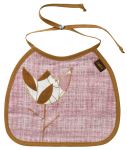 Zebi Baby Pink Tulip Linen Organic Bib