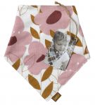 Zebi Baby Pink Floral Kerchief Bib