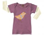 Zebi Baby Purple Bird Long Sleeve Tee - 100% organic cotton