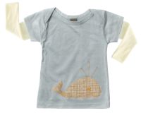 Zebi Baby Whale Long Sleeve Tee Blue Whale - 100% organic cotton (Only sizes 6 & 12 mths left)
