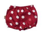 Zebi Baby Red Dot Linen nappy cover/shorts