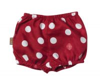 Zebi Baby Red Dot Linen nappy cover/shorts (only 6mths left)