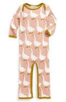 Zebi Baby Organic L/S Romper - Rose Goose