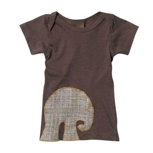 Zebi Baby Mocha Elephant Organic Cotton S/Sleeve Tee (only 6 mths left)