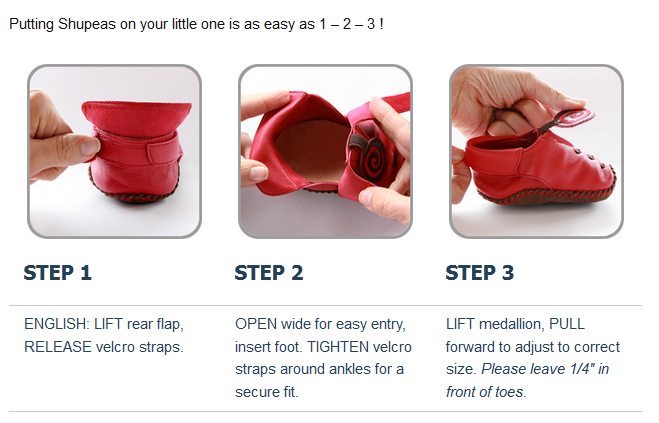 Shupeas - How they work - One size fill all baby shoe - Not Another Baby Shop